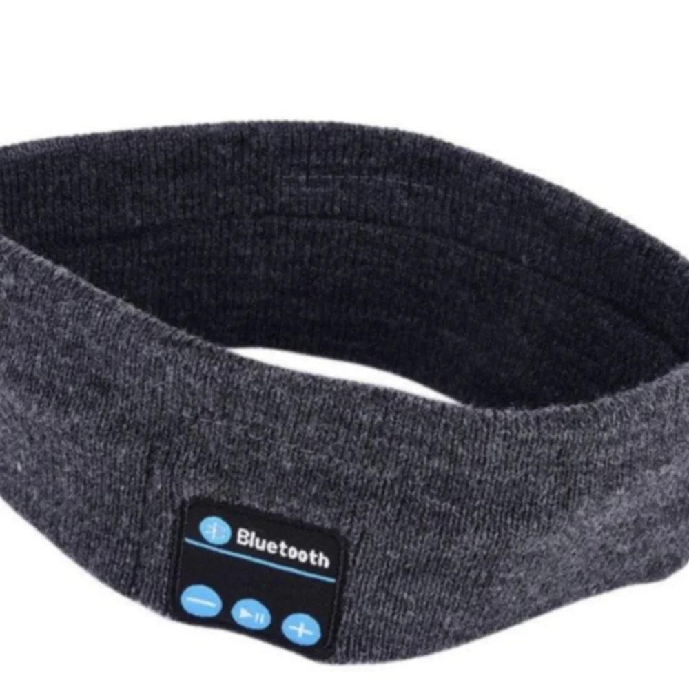 White Knit Beanie with Bluetooth Headset